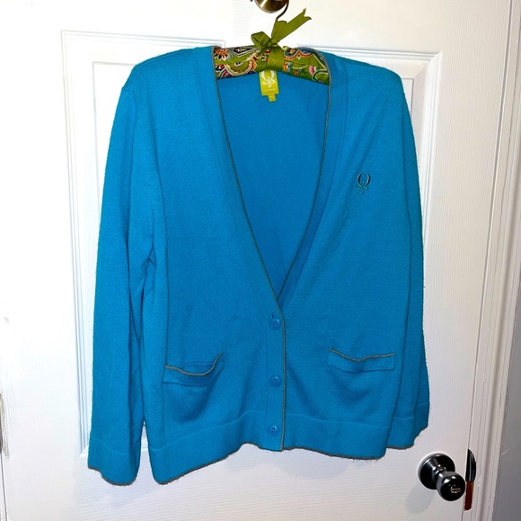 Turquoise blue cardigan - Picture 1 of 3